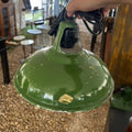 Forest Green Enamel Iron Pendant Lamp by Studio Vastu