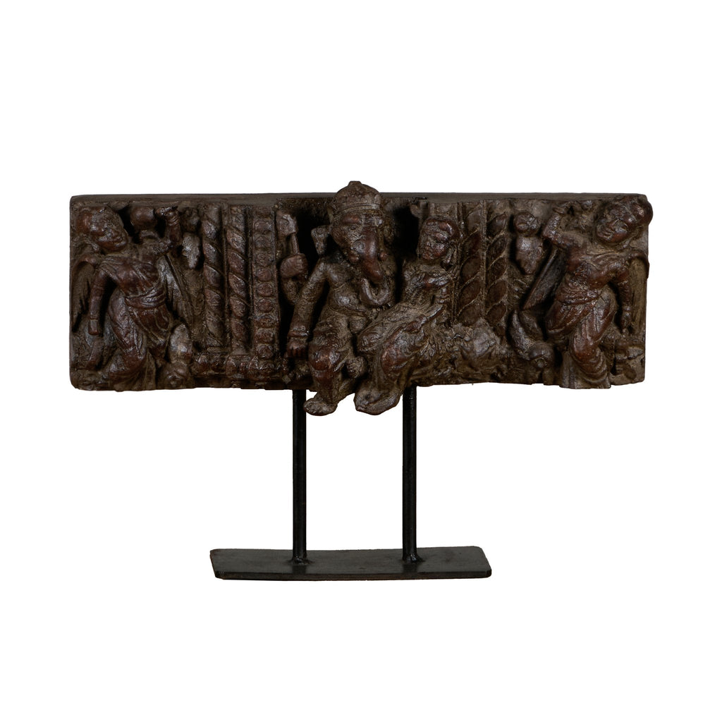 Ganesh Wooden Jharokha-Style Accent Panel by Studio Vastu