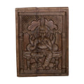 Ganesha Carved Wooden Wall Panel by Studio Vastu