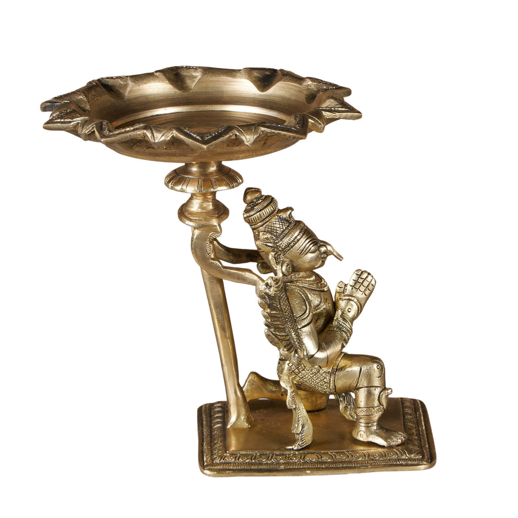 Garuda Brass Lotus Diya by Studio Vastu