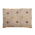 Geometric Embroidered Cotton Lumbar Cushion Cover by Studio Vastu