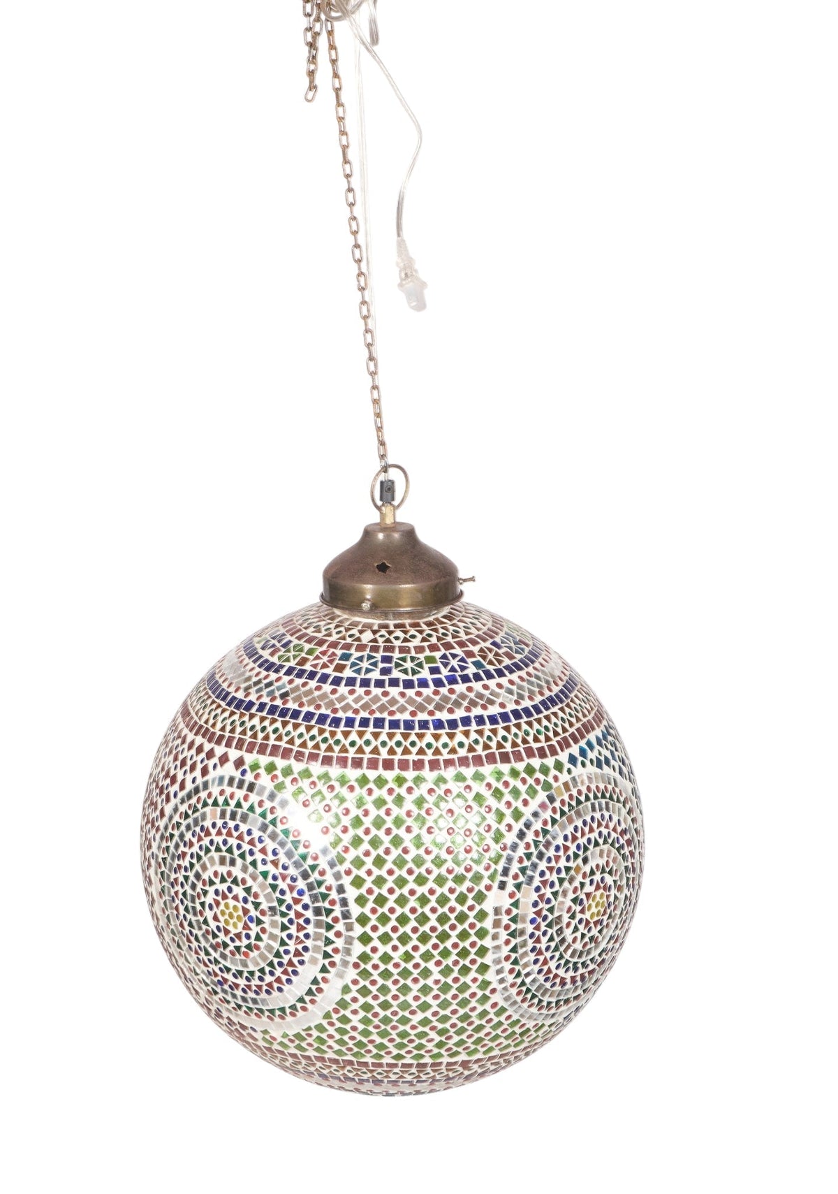 Glass Mosaic Globe Pendant by Studio Vastu