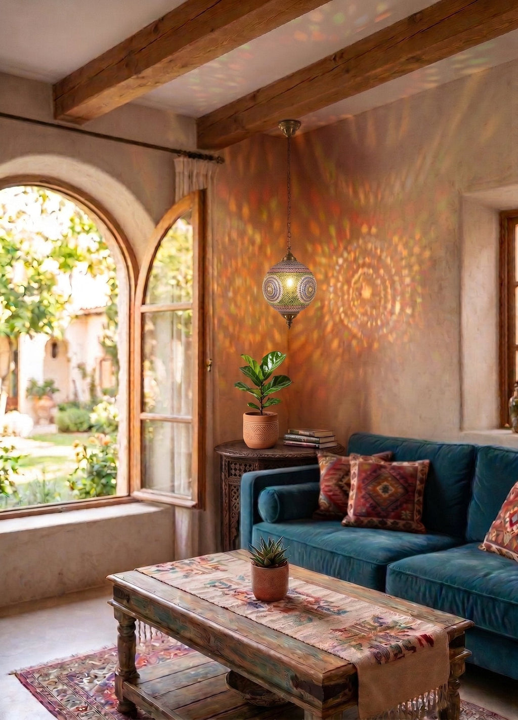 Glass Mosaic Globe Pendant by Studio Vastu