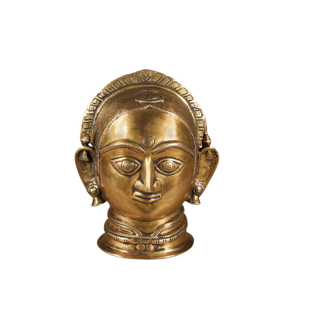 Goddess Gauri Brass Bust by Studio Vastu