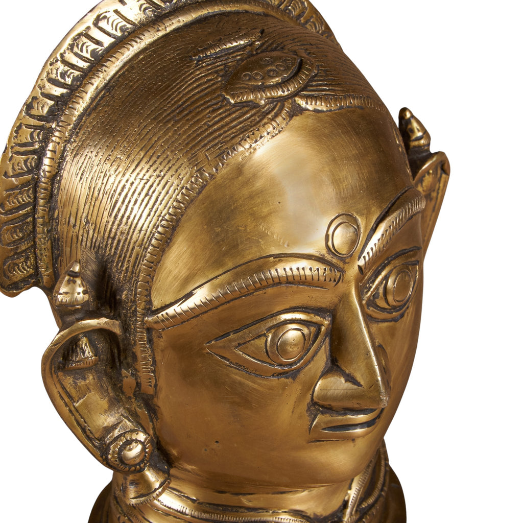 Goddess Gauri Brass Bust by Studio Vastu