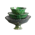 Green Tamegroute Pedestal Compote Bowl by Studio Vastu