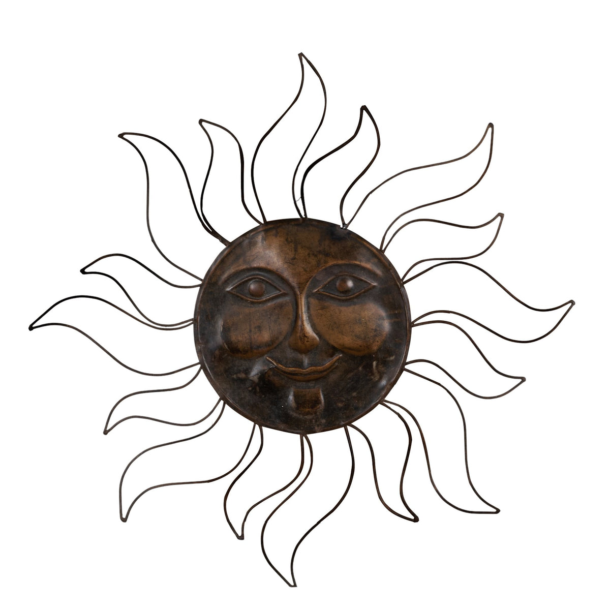 Hammered Brass Sunburst Wall Art by Studio Vastu