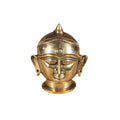 Hand-Cast Brass Folk Head Sculpture by Studio Vastu