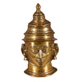 Hand-Cast Brass Mukhalingam Deity Bust by Studio Vastu