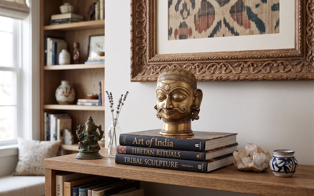 Hand-Cast Brass Mukhalingam Deity Bust by Studio Vastu