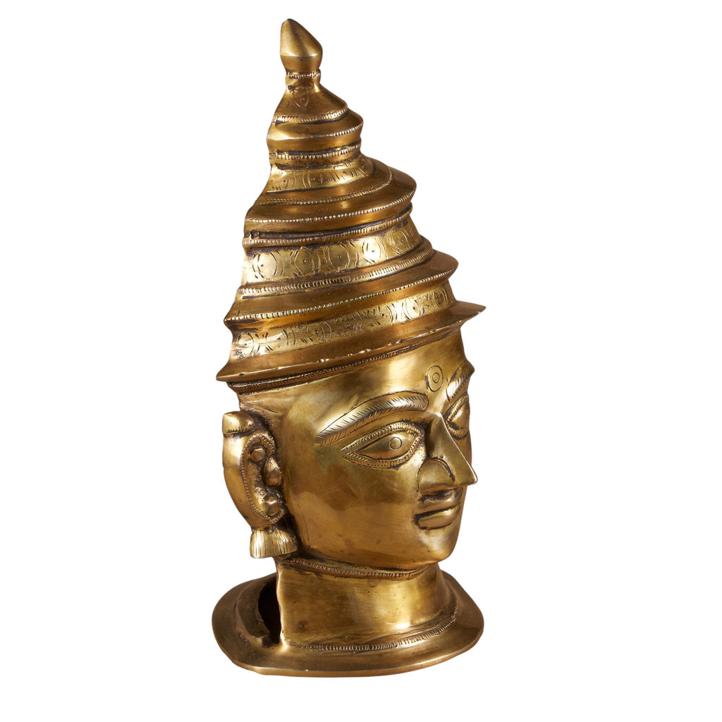 Hand-Cast Brass Mukhalingam Deity Bust by Studio Vastu
