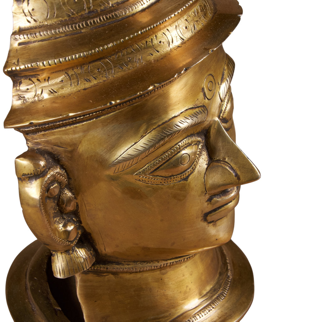 Hand-Cast Brass Mukhalingam Deity Bust by Studio Vastu