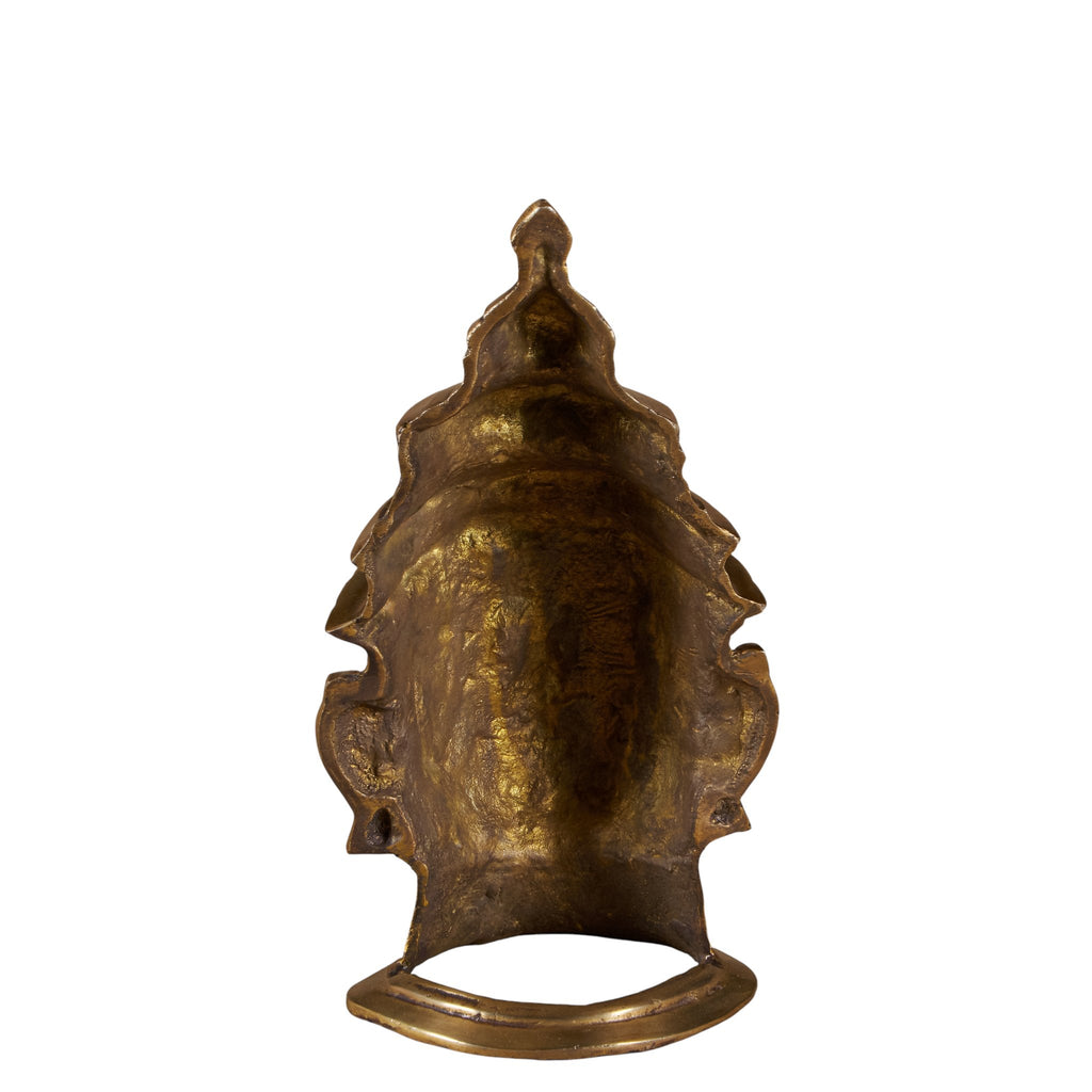 Hand-Cast Brass Mukhalingam Deity Bust by Studio Vastu