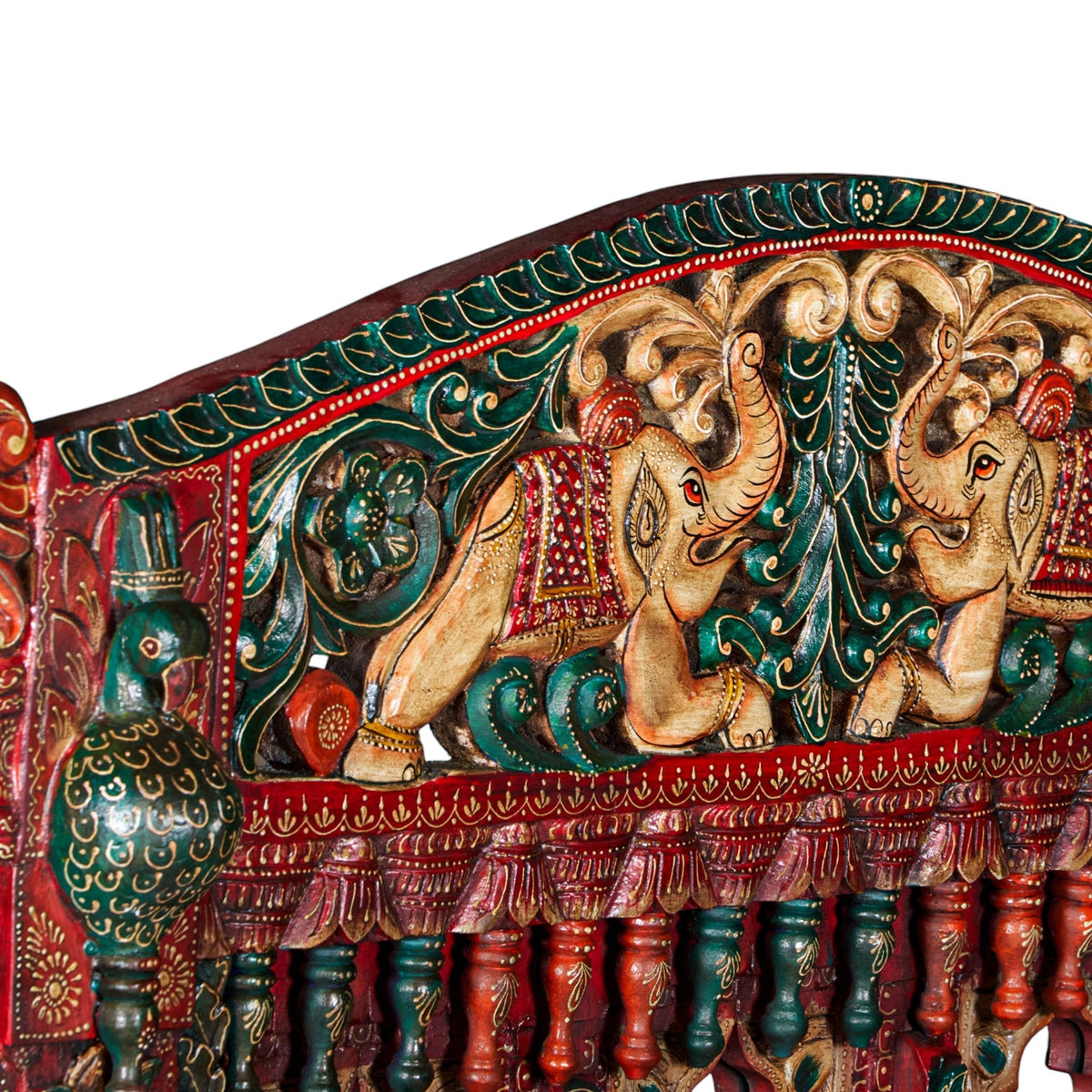 Hand-Painted Elephant Jharokha Mirror by Studio Vastu