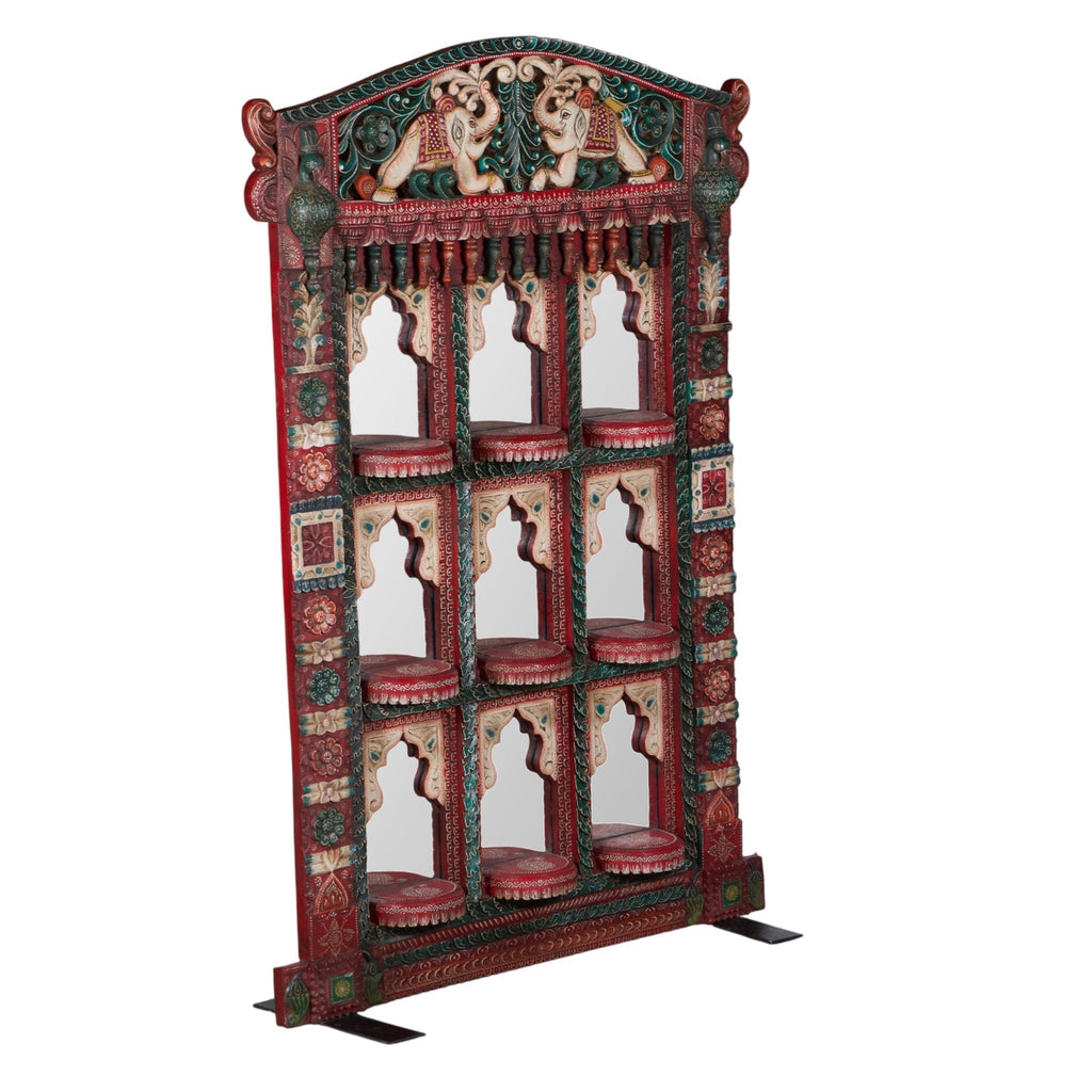 Hand-Painted Elephant Jharokha Mirror by Studio Vastu