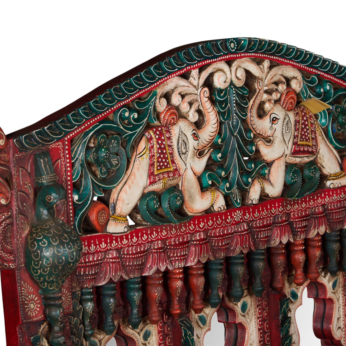 Hand-Painted Elephant Jharokha Mirror by Studio Vastu