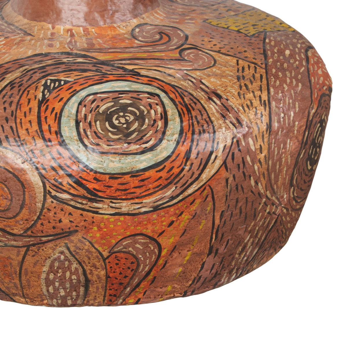 Hand-Painted Paper Mache Pendant Light by Studio Vastu