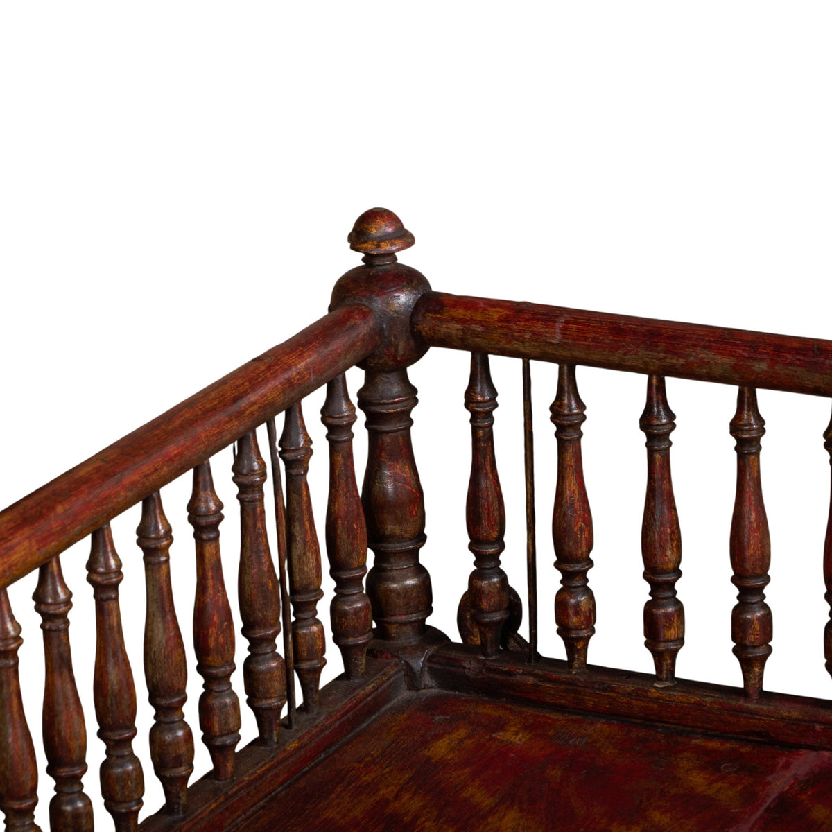 Hand-Turned Teak Indian Jhula Swing by Studio Vastu