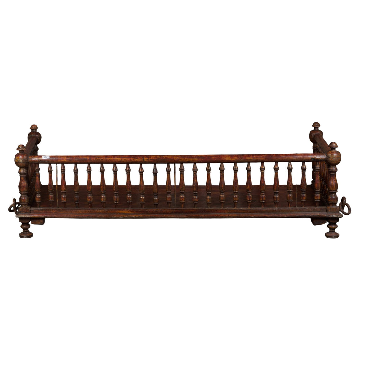 Hand-Turned Teak Indian Jhula Swing by Studio Vastu