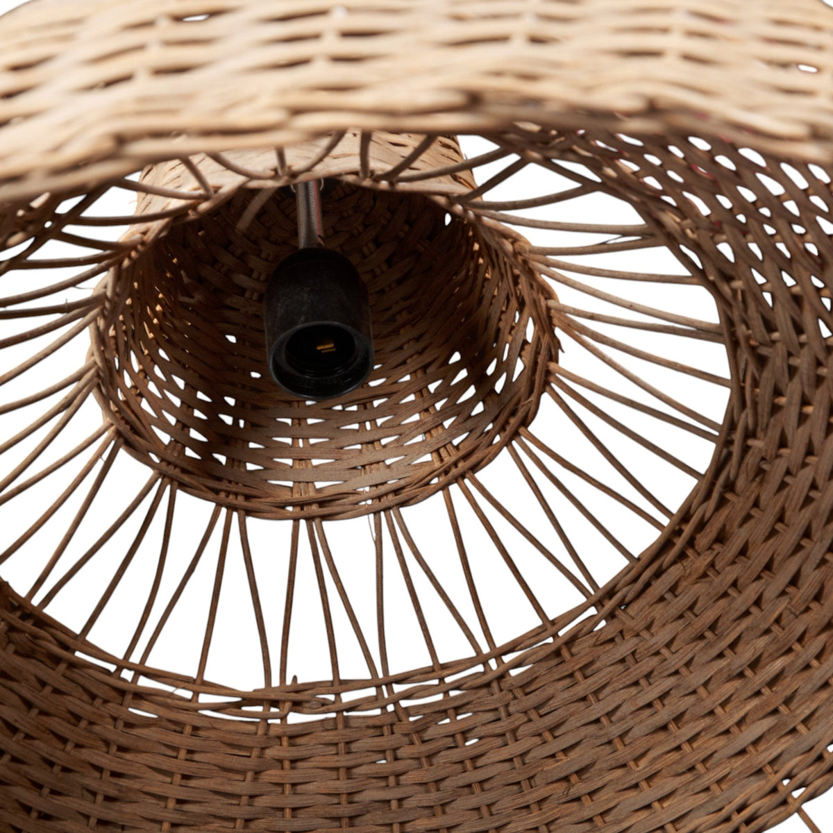 Handwoven Rattan Tiered Pendant Light by Studio Vastu