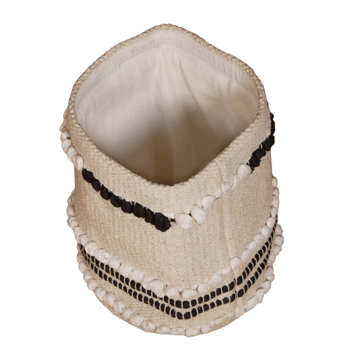 Handwoven Tufted Cotton Storage Basket by Studio Vastu