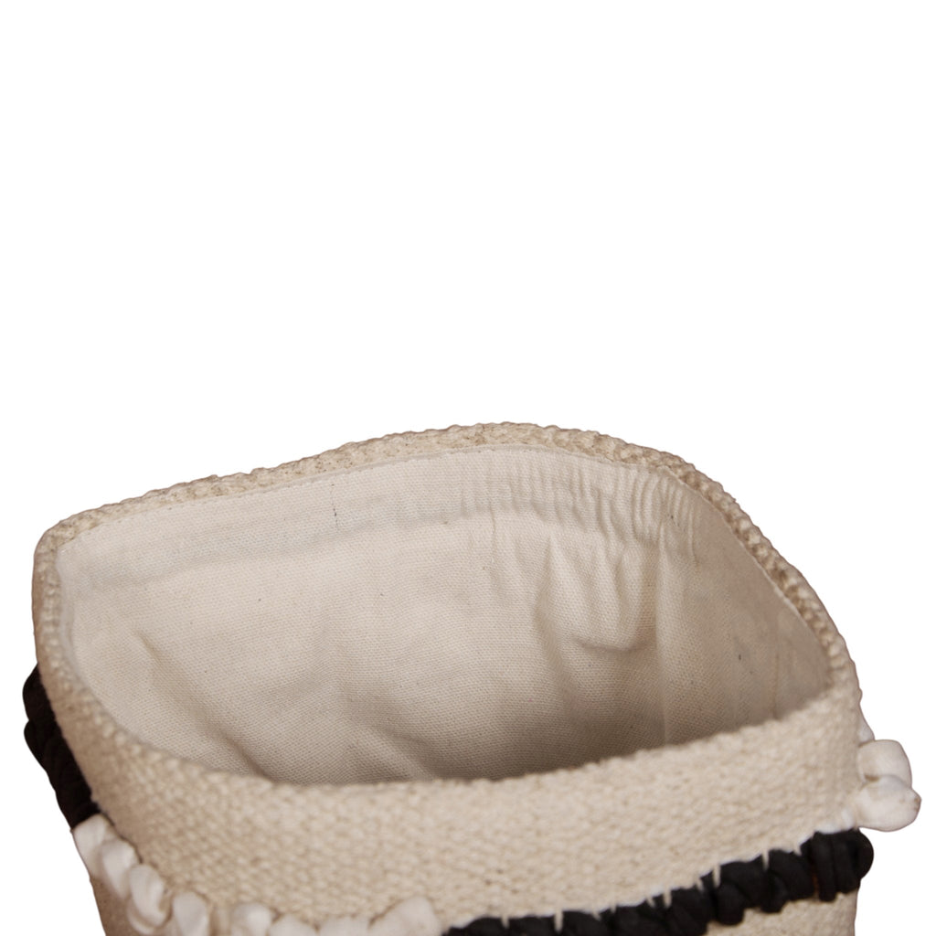 Handwoven Tufted Cotton Storage Basket by Studio Vastu