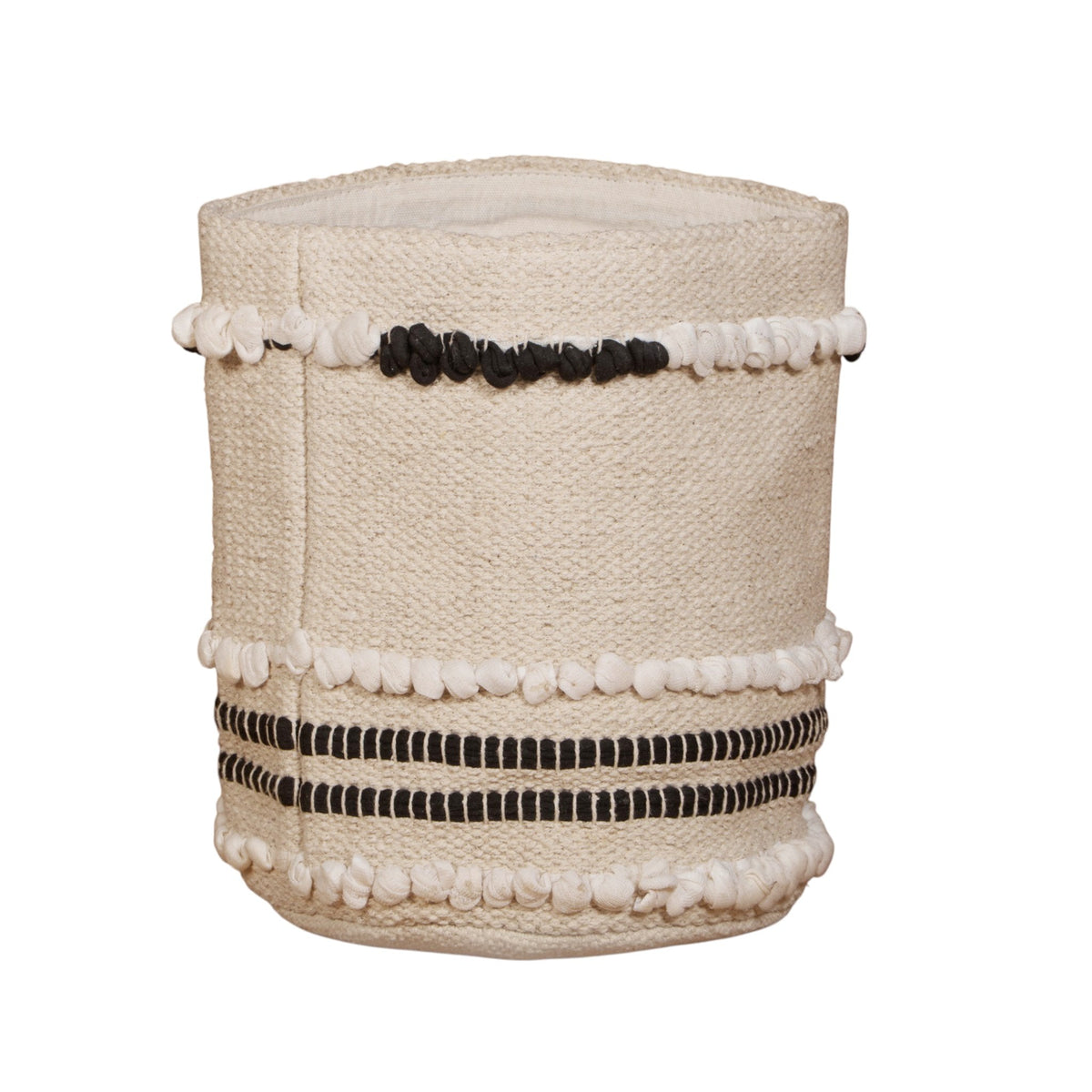 Handwoven Tufted Cotton Storage Basket by Studio Vastu