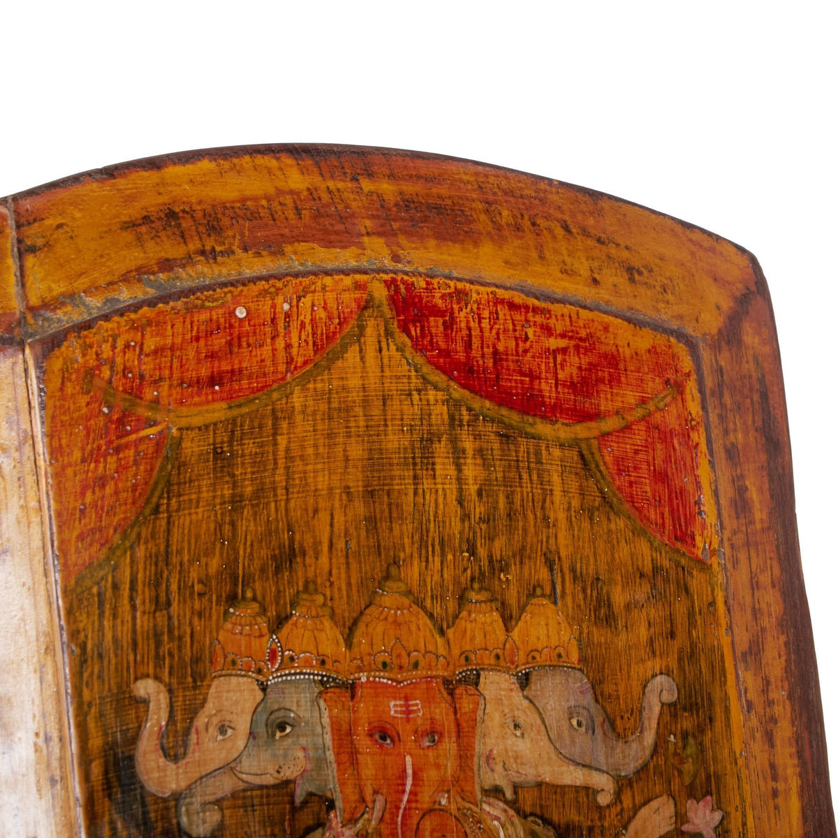 Heramba Ganesha Painted Wood Panel by Studio Vastu