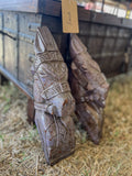 Horse Head Teak Wall Carvings by Studio Vastu