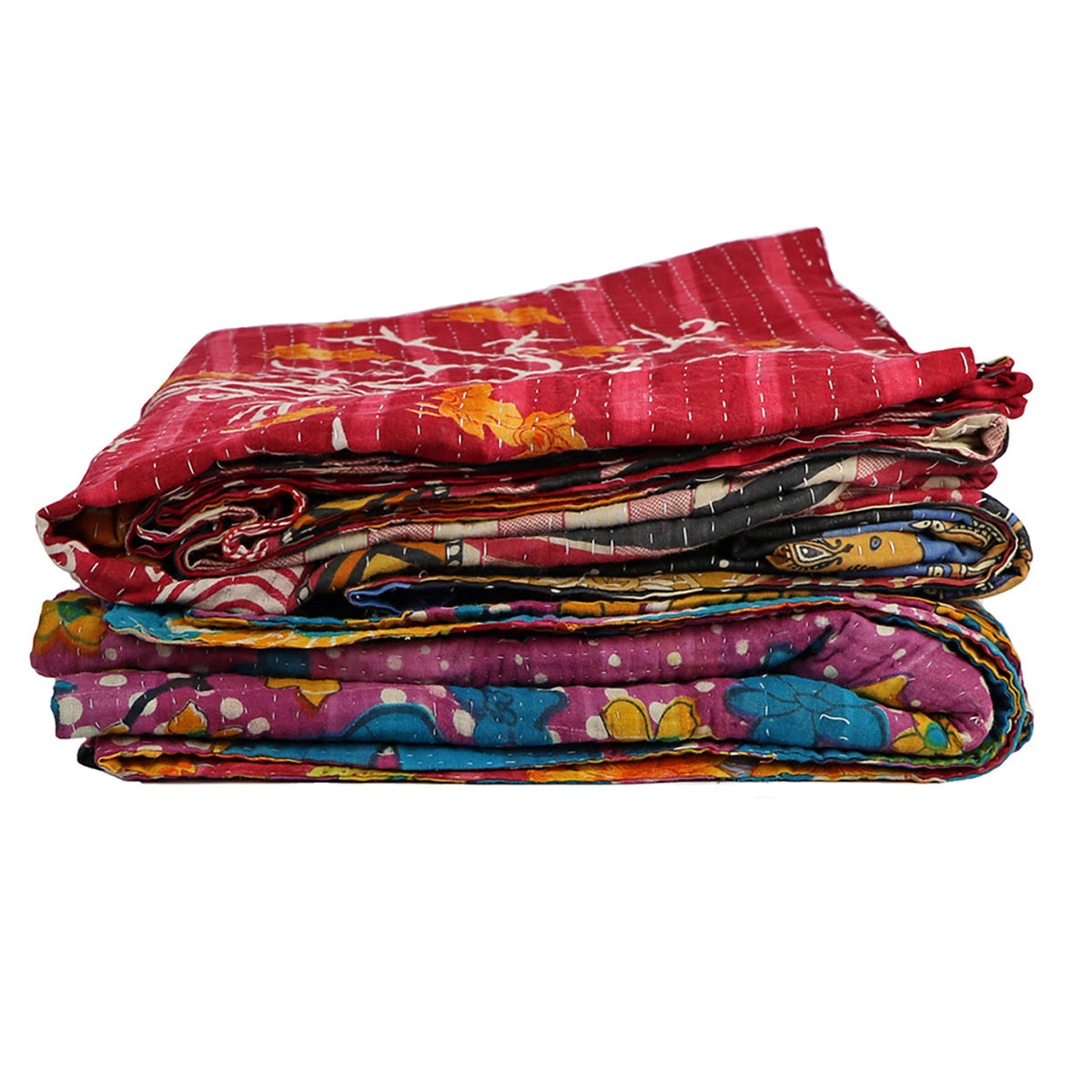 Kantha Embroidered Fabric Throw by Studio Vastu