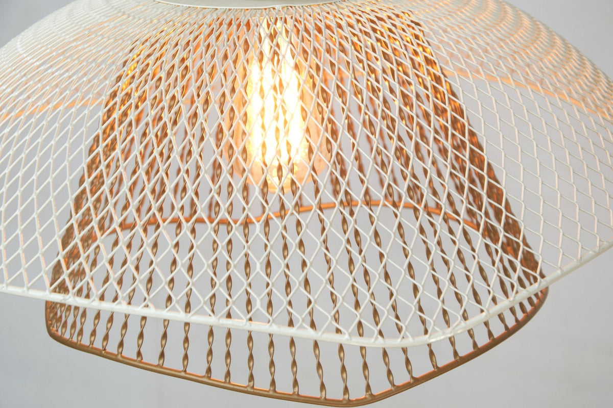 Layered Steel Mesh Bloom Pendant Light by Studio Vastu