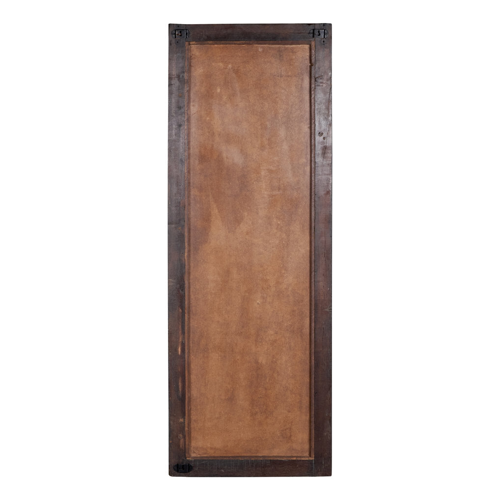 Leaf Motif Carved Wood Mirror by Studio Vastu