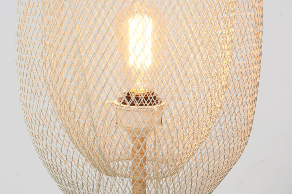 Lily Petal Cane & Marble Floor Lamp by Studio Vastu