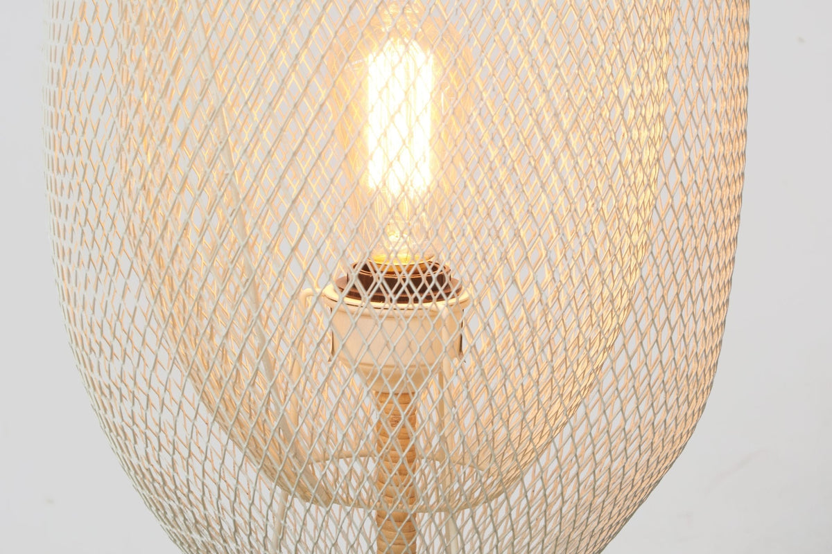 Lily Petal Cane & Marble Floor Lamp by Studio Vastu