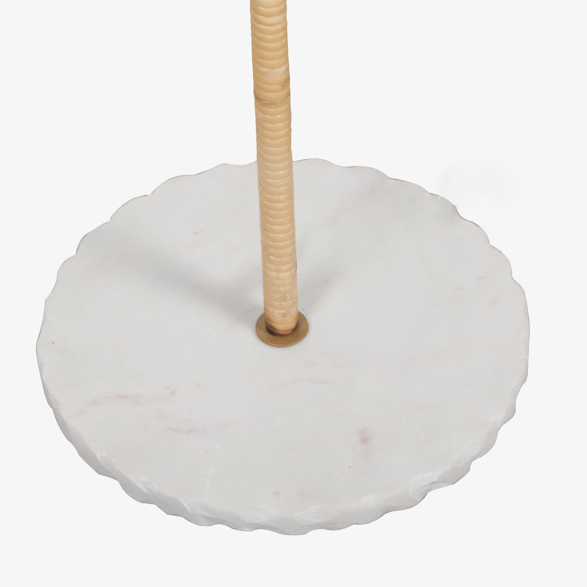 Lily Petal Cane & Marble Floor Lamp by Studio Vastu