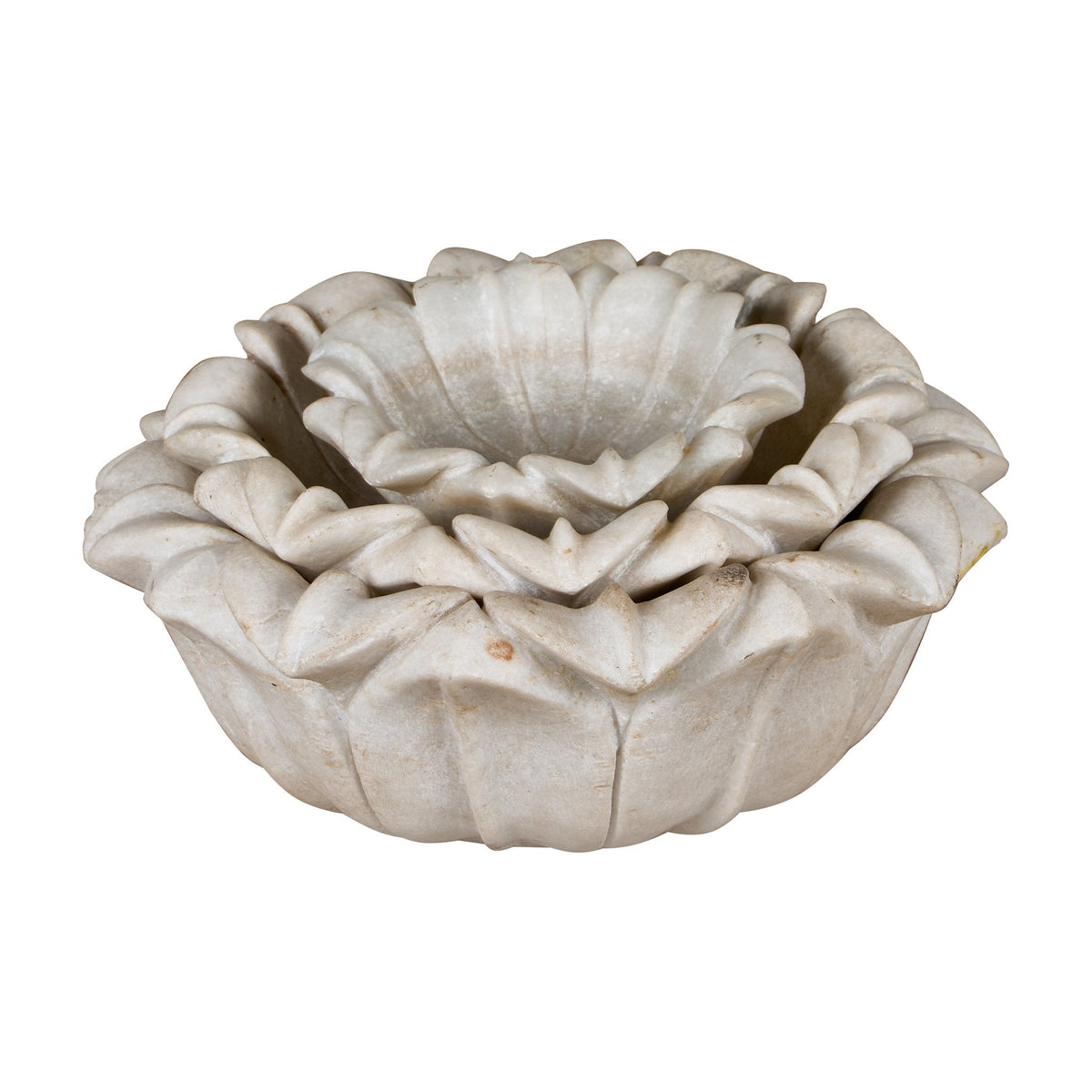 Lotus Marble Bowls Set of 3 by Studio Vastu