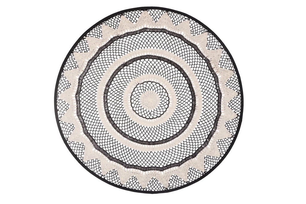 Mandala Cotton Rope and Iron Wall Art by Studio Vastu
