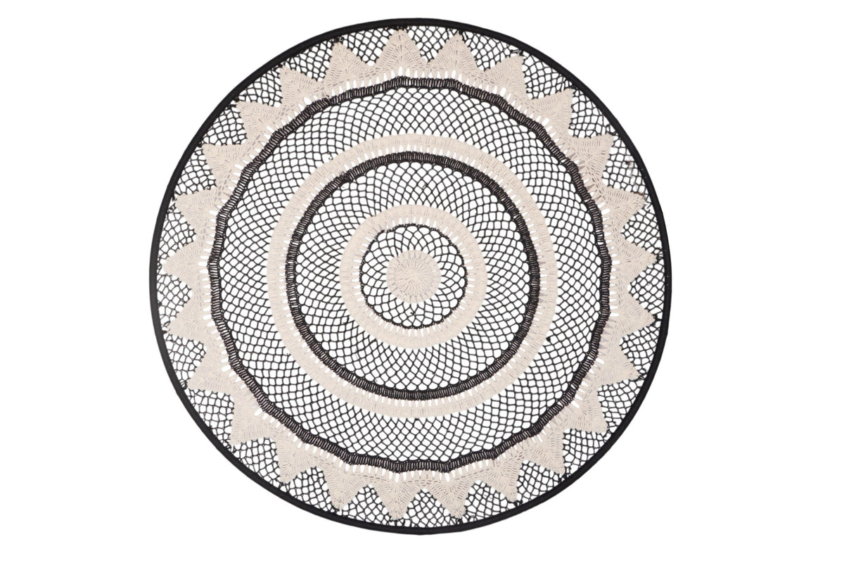 Mandala Cotton Rope and Iron Wall Art by Studio Vastu