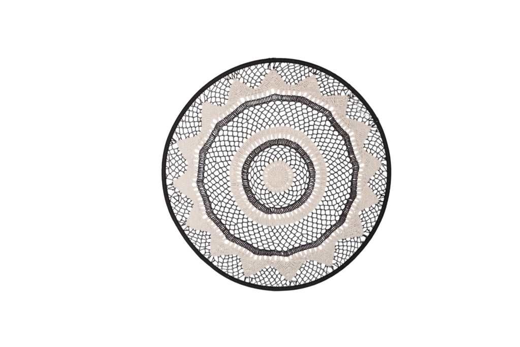 Mandala Cotton Rope and Iron Wall Art by Studio Vastu