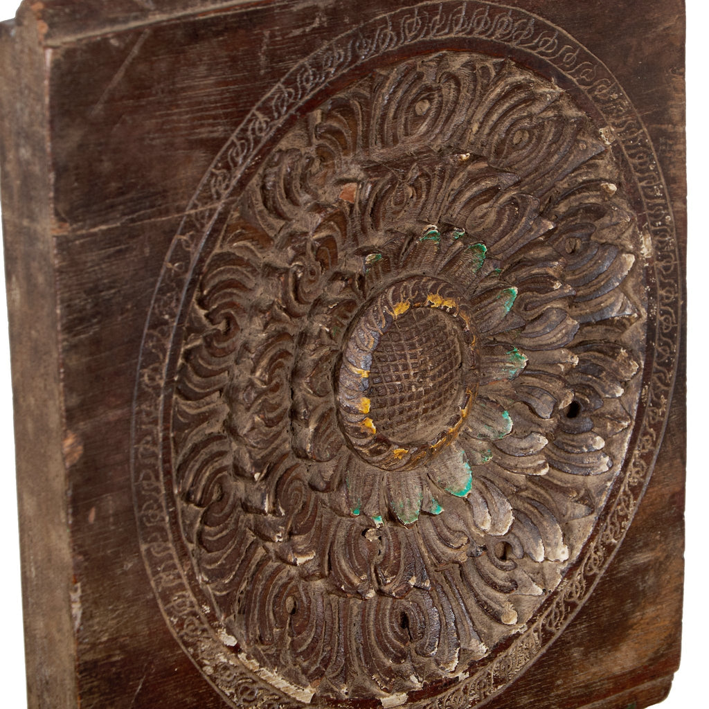 Mandala Rosette Wooden Fragment by Studio Vastu