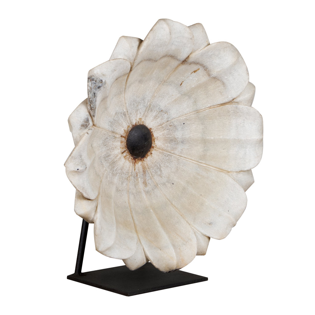 Marble Lotus Medallion Sculpture by Studio Vastu