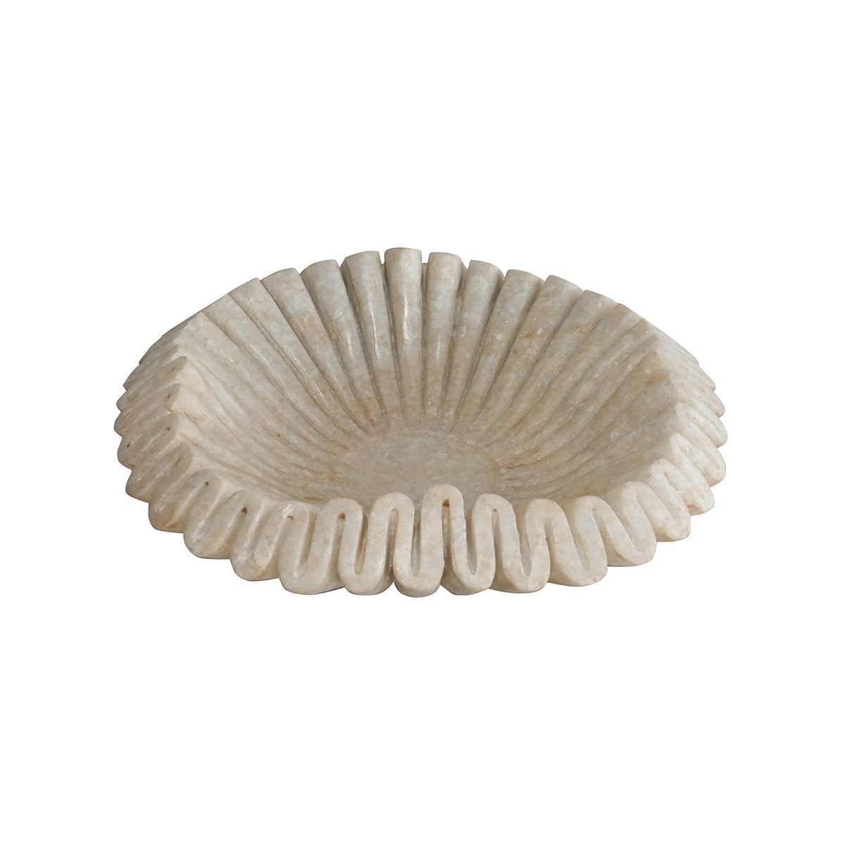 Marble Rippled Context Bowl Large by Studio Vastu