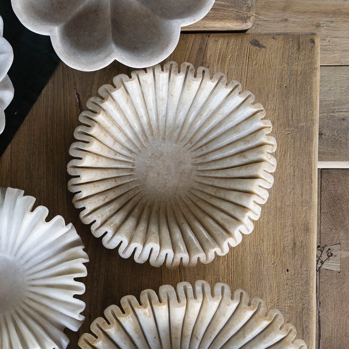 Marble Rippled Context Bowl Large by Studio Vastu