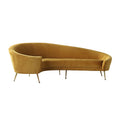 Mustard Yellow Velvet Conrad Lounge Sofa by Studio Vastu