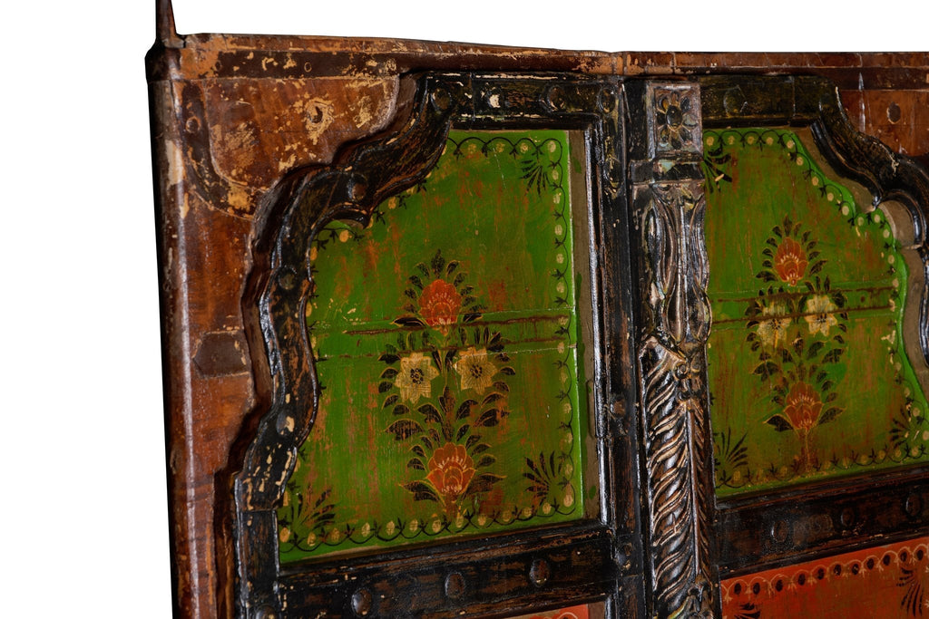 Painted Floral Haveli Door Panel by Studio Vastu