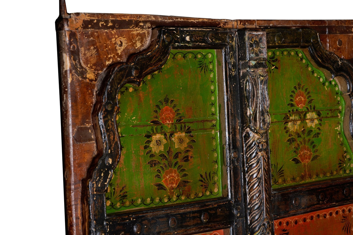 Painted Floral Haveli Door Panel by Studio Vastu