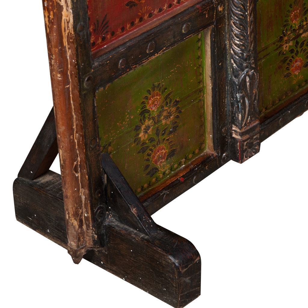 Painted Floral Haveli Door Panel by Studio Vastu