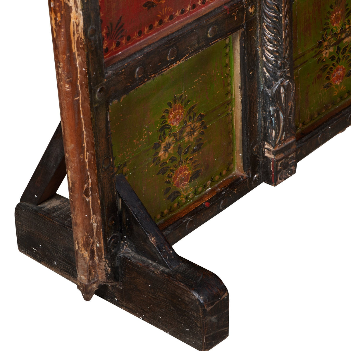 Painted Floral Haveli Door Panel by Studio Vastu