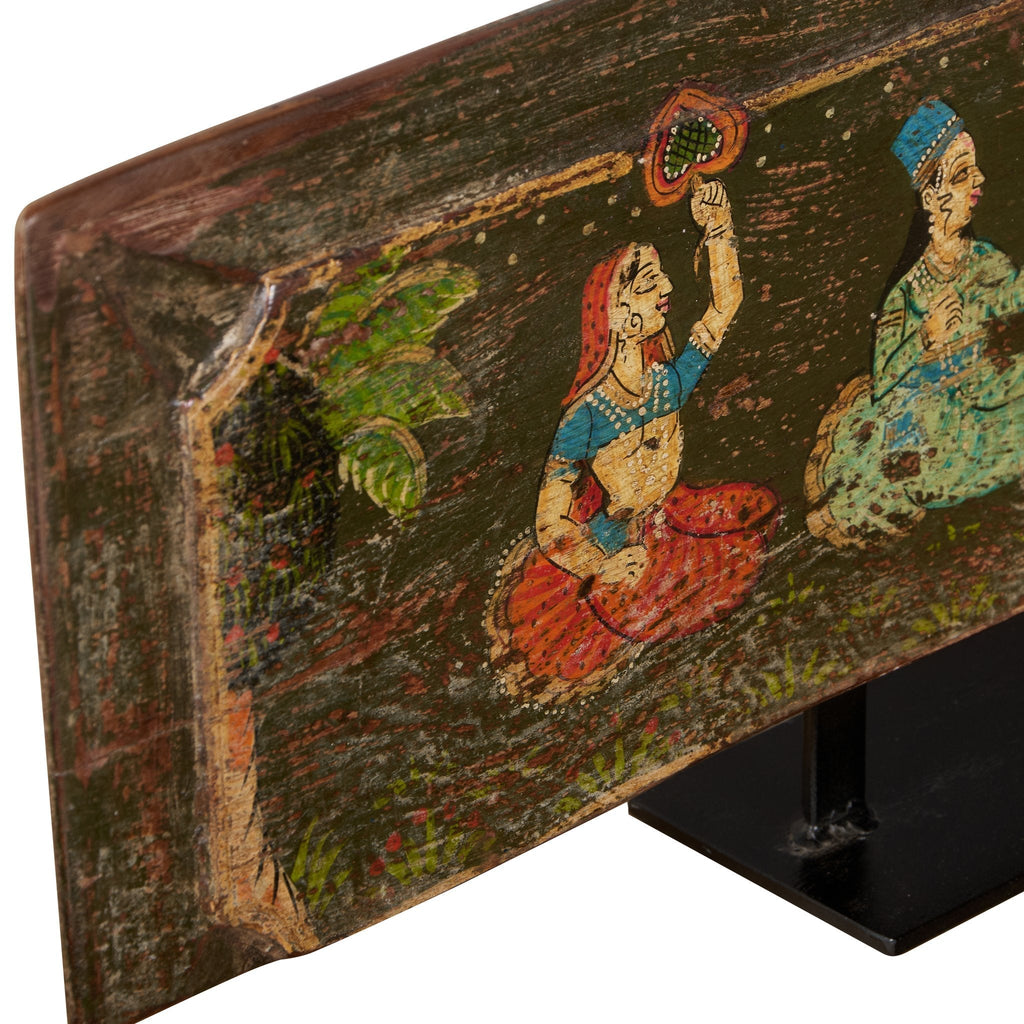 Painted Royal Court Wood Panel on Stand by Studio Vastu