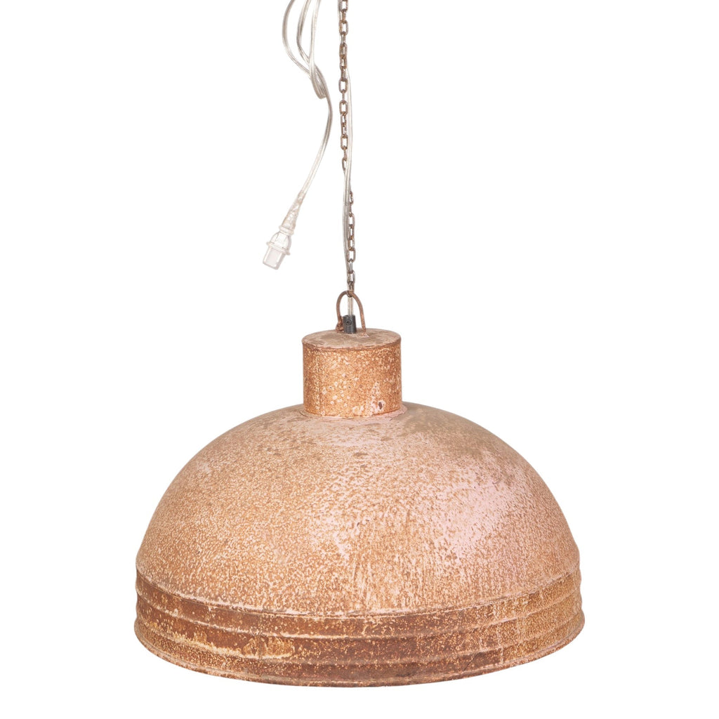 Patinated Copper Dome Pendant Light by Studio Vastu
